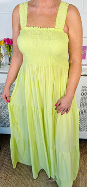 Audrey Maxi Dress - Lime Green