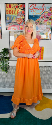 Rosalind Summer Dress - Orange