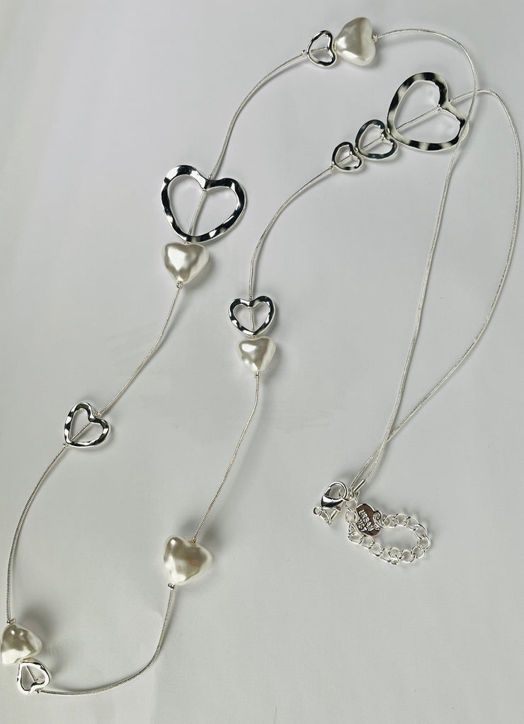 Pearl Romance Heart Chain