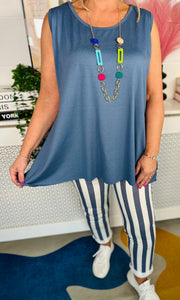 The Daily Essential Tank Top - Denim Blue
