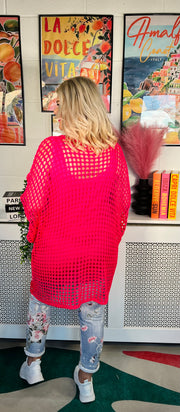 Betty Crochet Over Top - Hot Pink