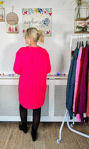 Edinburgh Knitted Dress - Hot Pink