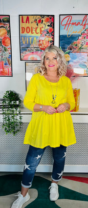 London Tunic Top - Lemon