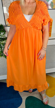 Rosalind Summer Dress - Orange