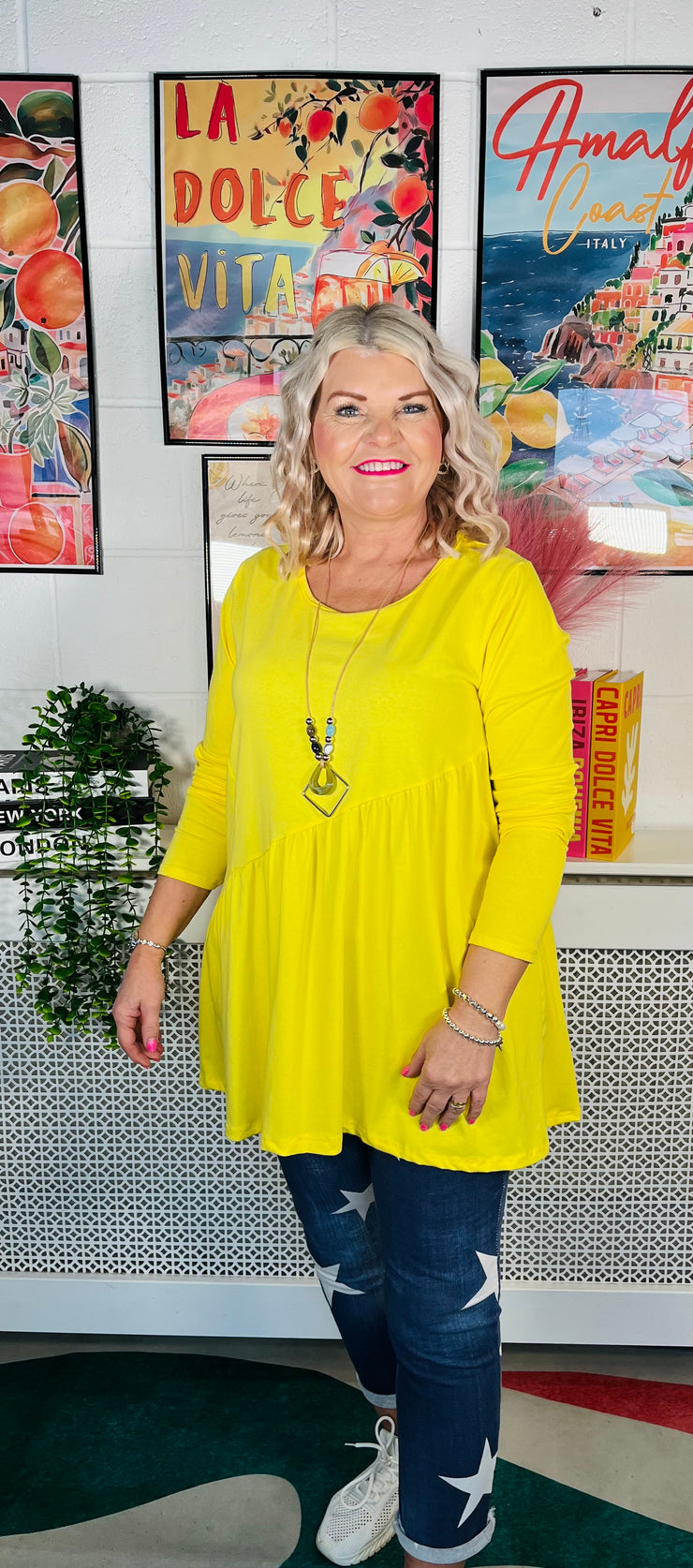 London Tunic Top - Lemon