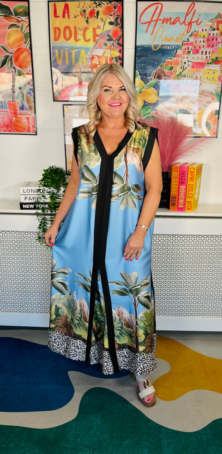 Sunset Soirée Luxury Dress - Blue