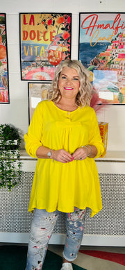 Myla Button Top - Lemon