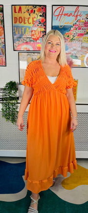 Rosalind Summer Dress - Orange