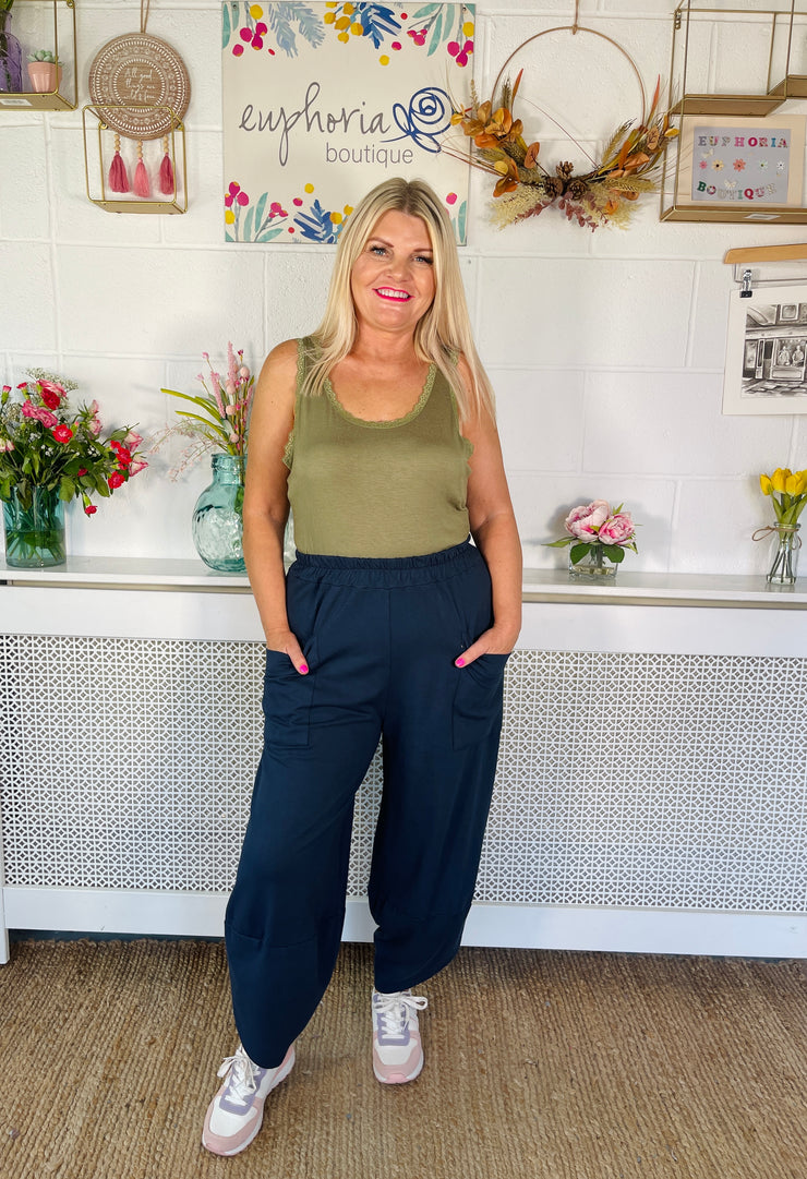 Pure Bliss Harem Pants - Navy