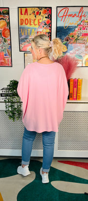 Gabriela Textured Sweater - Candy Pink