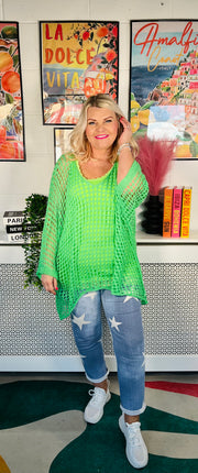 Betty Crochet Over Top - Vibrant Green