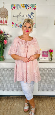 Meredith Tunic Top - Antique Pink