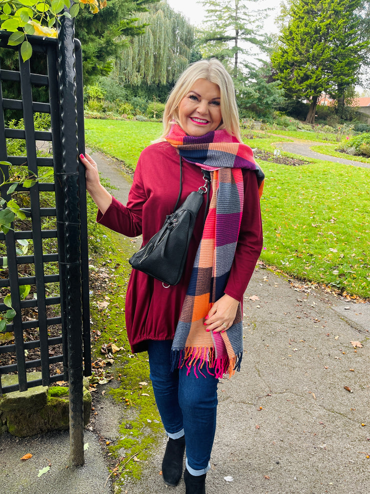 Norah Tunic Hoodie - Maroon