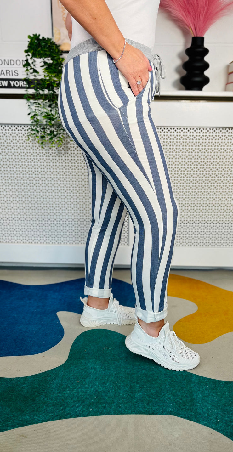 Alice joggers  - Sea Breeze Stripes