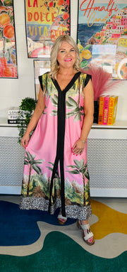 Sunset Soirée Luxury Dress - Pink
