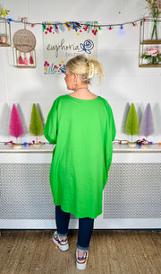 Raw Edged Starlight Sweater - Apple Green