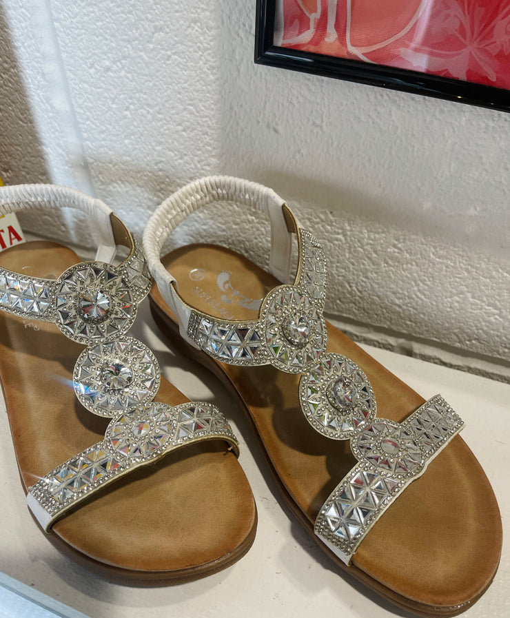 Radiant Runway Sandals - White