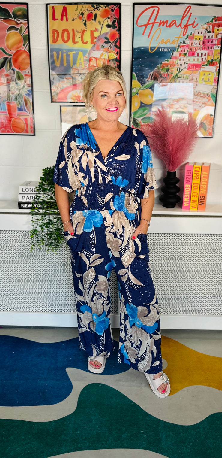 Glamourous Nights Jumpsuit - Navy