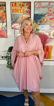 Starlight Sway Kaftan Dress - Pink