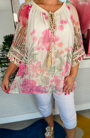 Eden Essence Boho Top - Pink