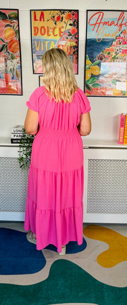 Charlottes Choice Maxi Dress - Lipstick Pink