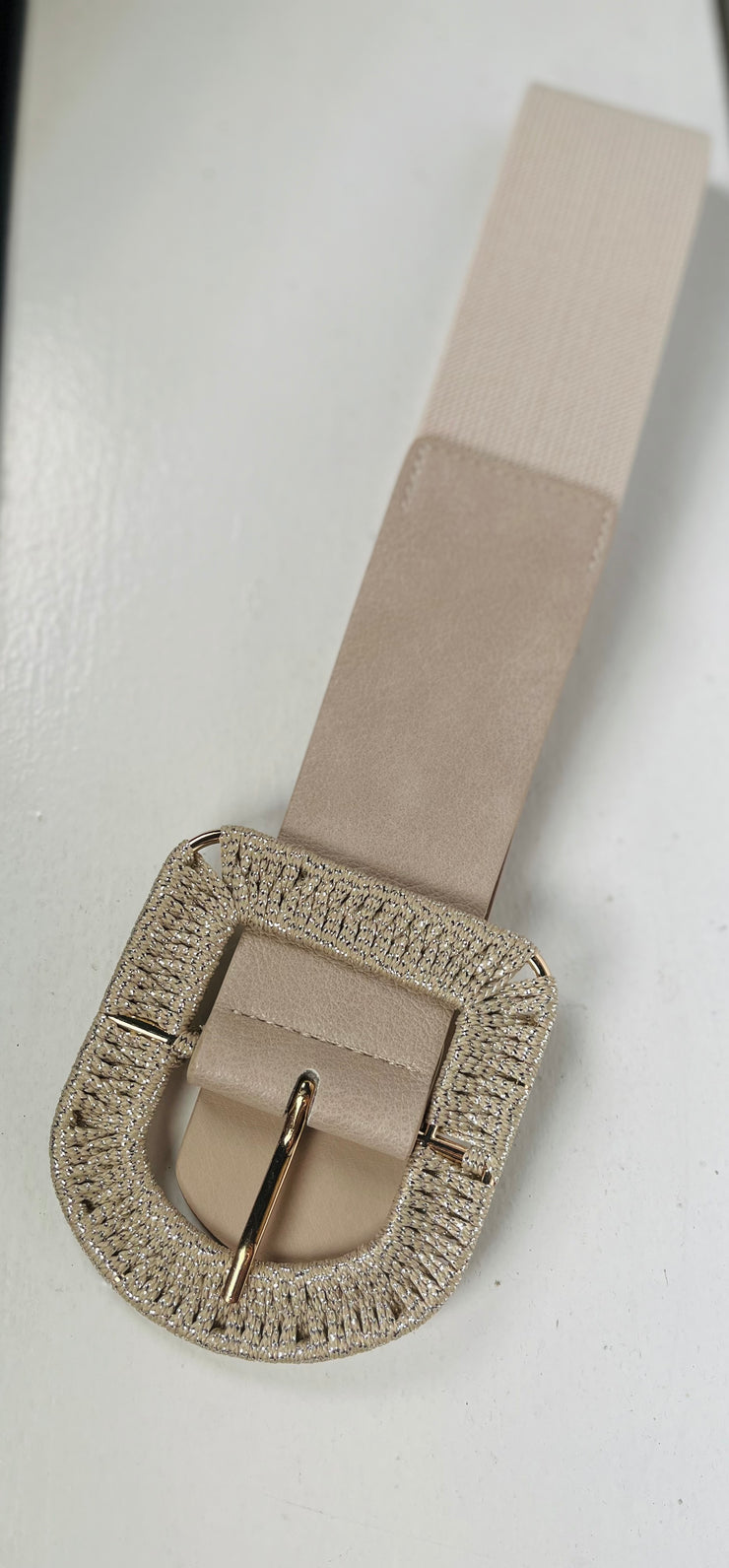 Glow And Glam Stretch Belt - Natural