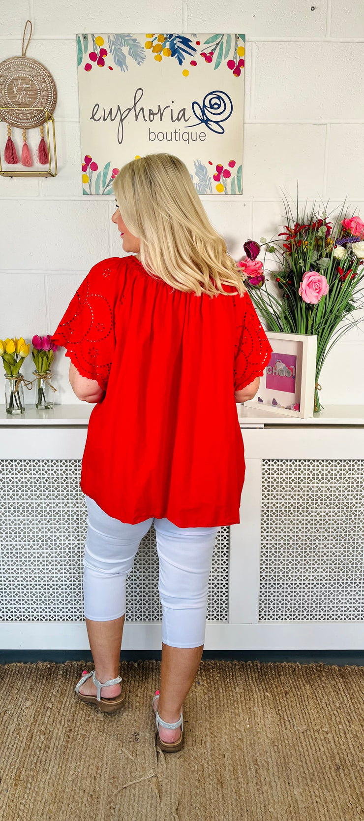 August Cotton Top - Red