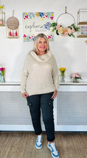 Giselle Cowl Neck Knit - Natural