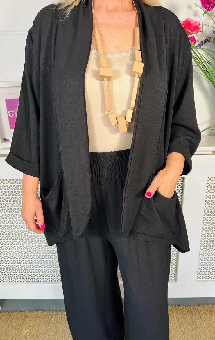 Darling Unstructured  Blazer - Black