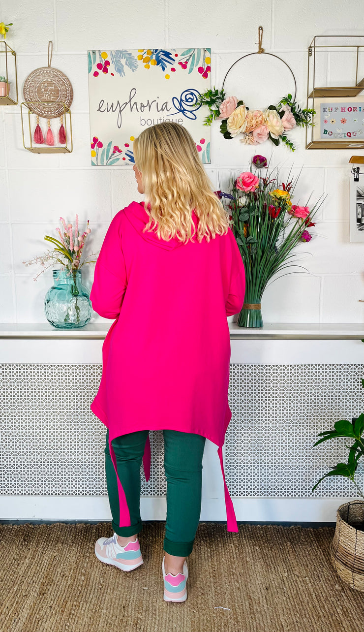Pure Haven Hoodie - Hot Pink