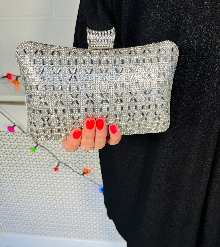 Bedazzled Night Out Purse - Silver