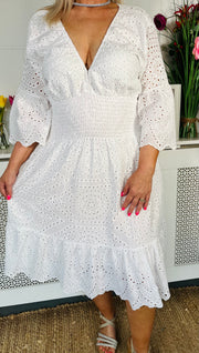 Missy Midi Dress - White