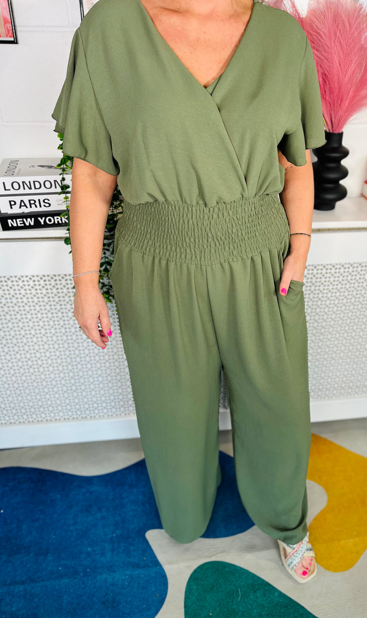 Picnic Perfect Jumpsuit - Khaki