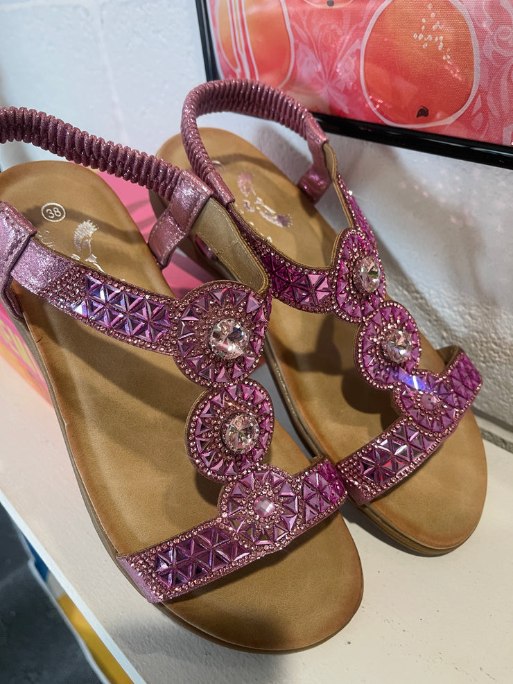Radiant Runway Sandals - Pink