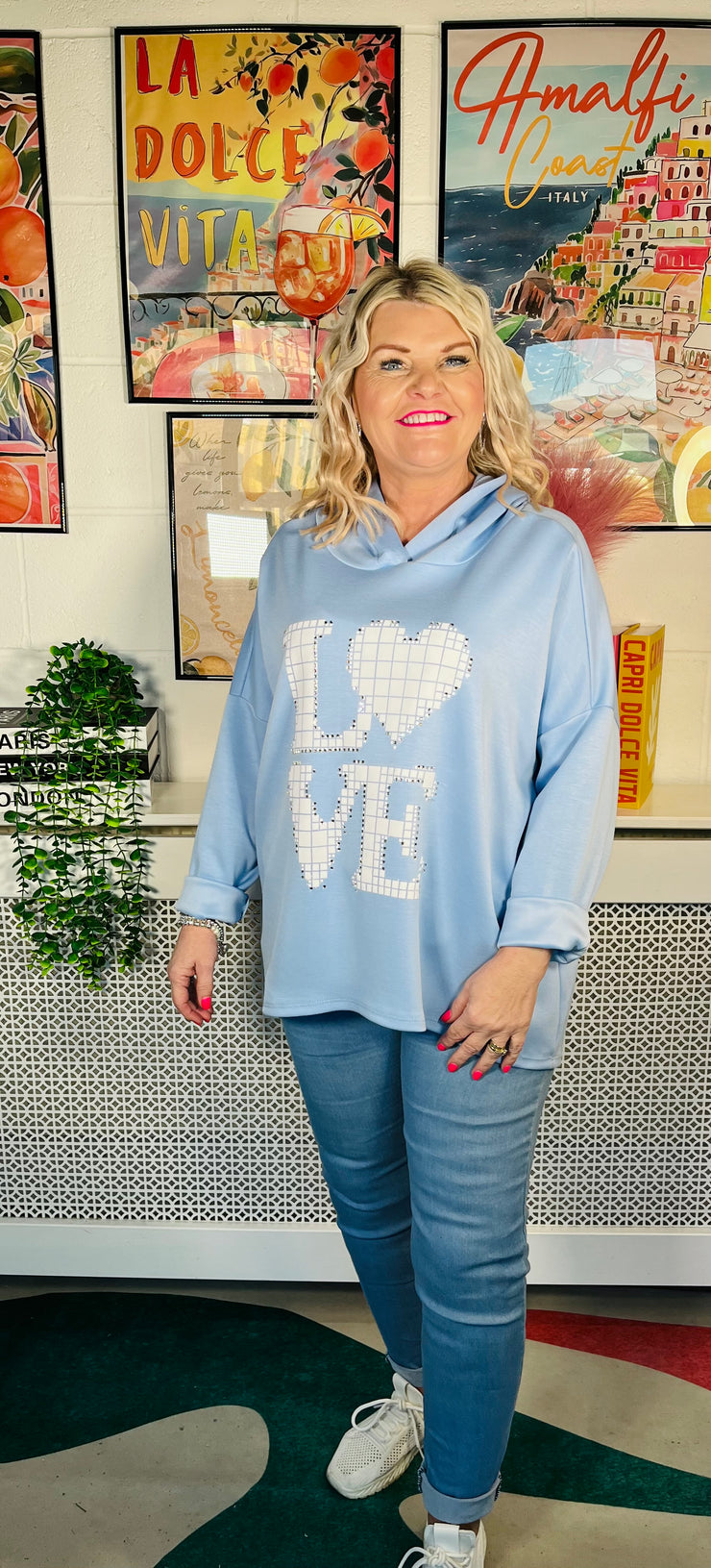 Melody Love Hoodie - Baby Blue