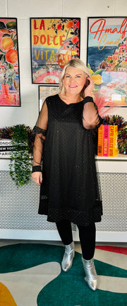 Dazzle In Lace Dress - Black