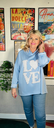 Melody Love Hoodie - Baby Blue