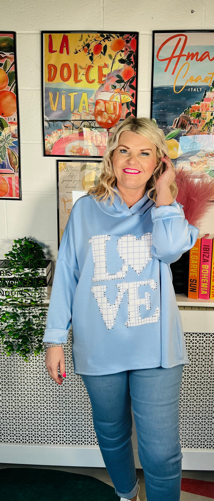 Melody Love Hoodie - Baby Blue