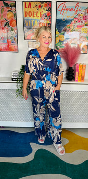 Glamourous Nights Jumpsuit - Navy