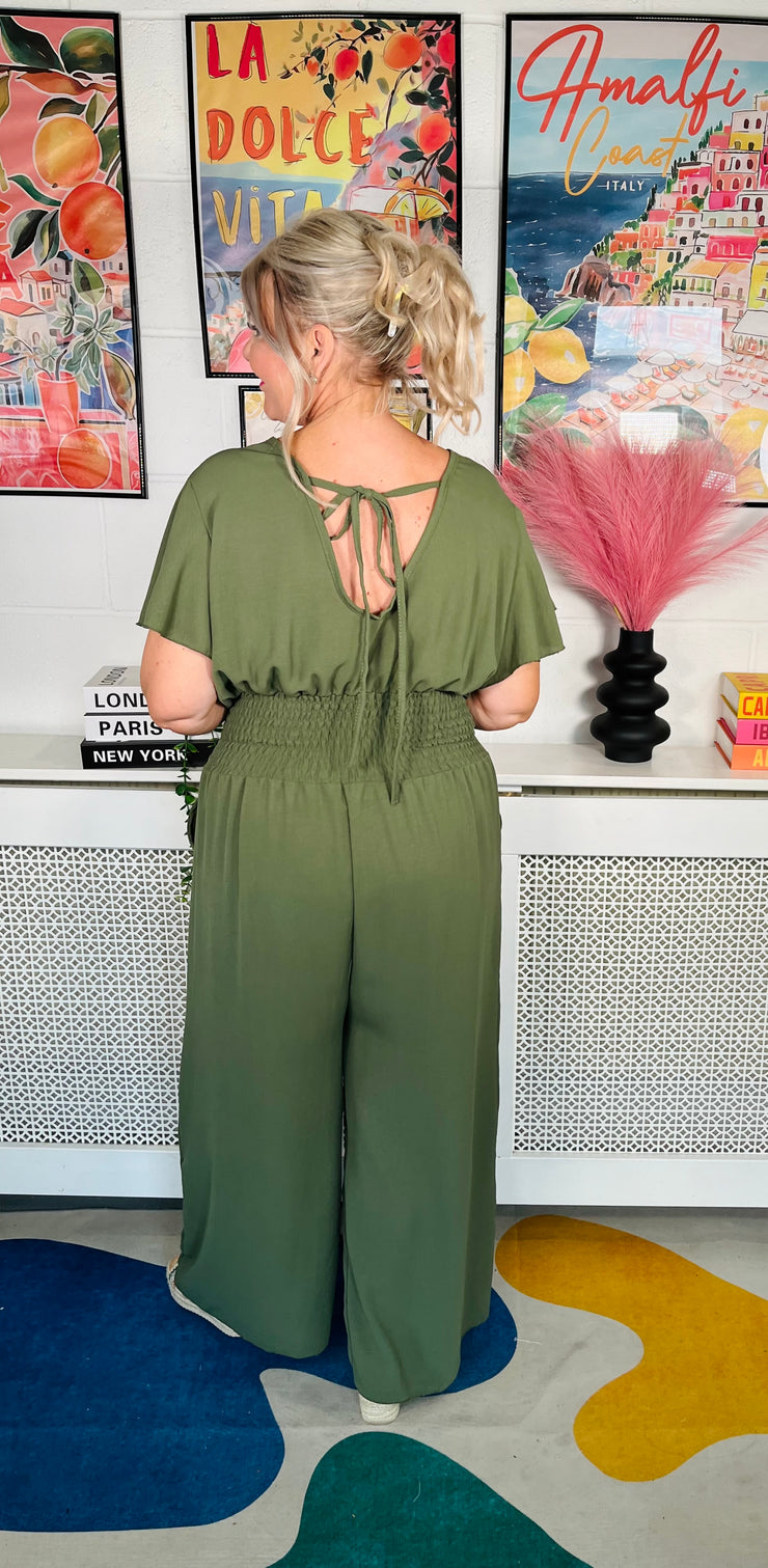 Picnic Perfect Jumpsuit - Khaki