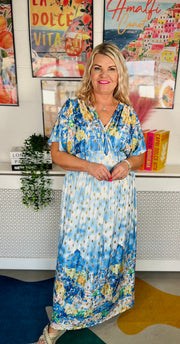 Midnight In Paris Maxi Dress - Electric Blue