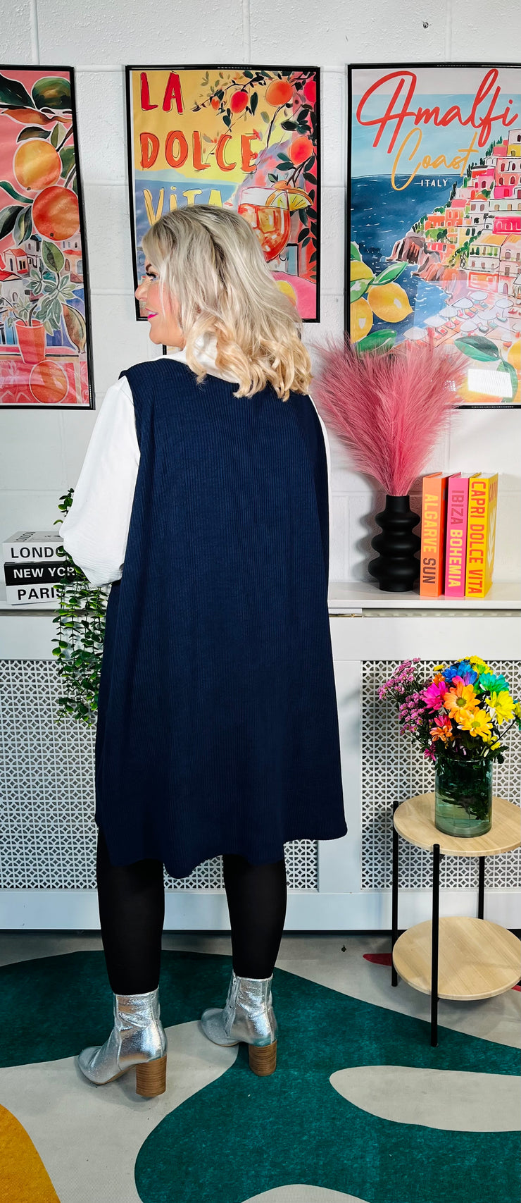 Camden Pinafore Set - Navy