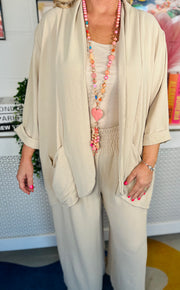 Darling Unstructured  Blazer - Natural
