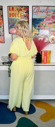 Picnic Perfect Jumpsuit - Lemon