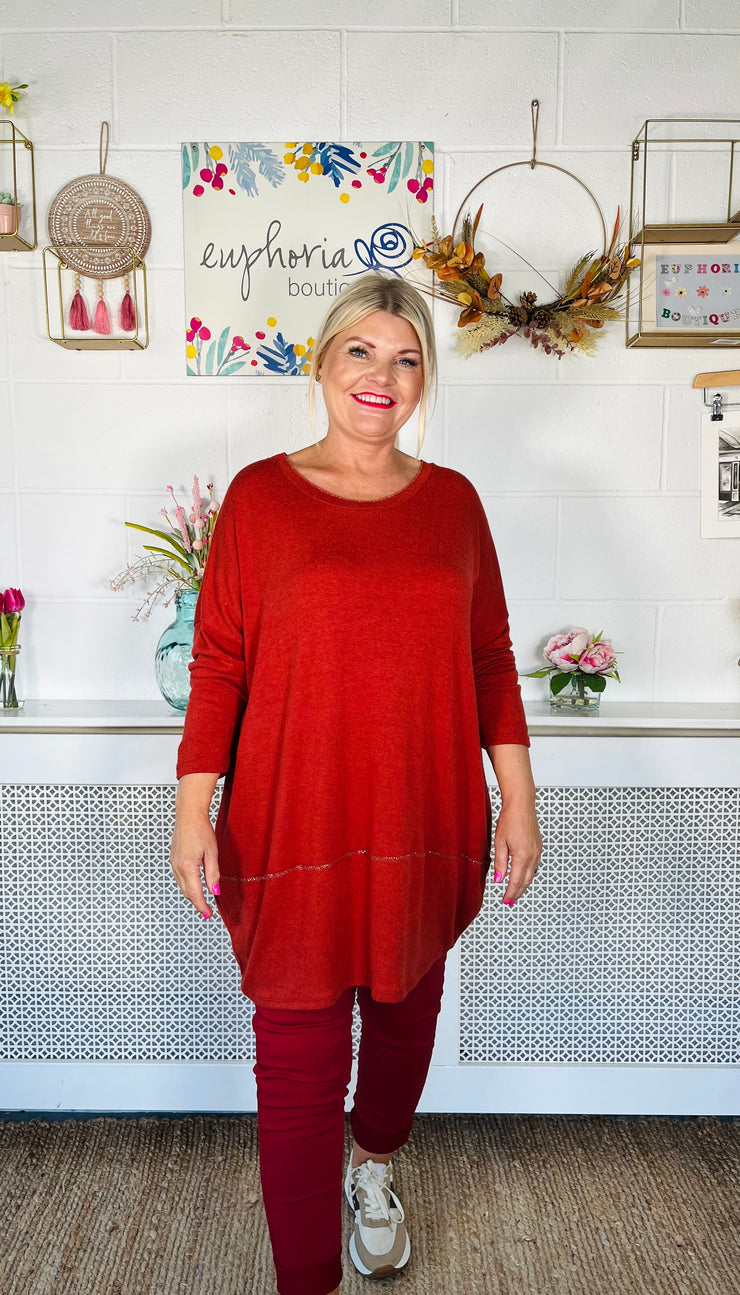 Sparkle In Elegance Jumper - Copper
