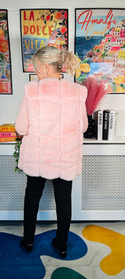 Tinker Belle Faux Fur Gilet - Ballerina Pink