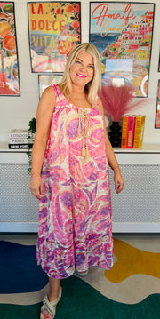 Mermaid Mirage  Dress - Pink