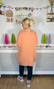 Cornelia Striped Sweater - Orange