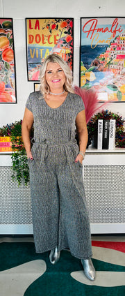 Glitter Diva Jumpsuit - Silver