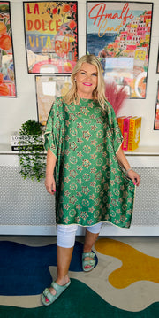 Walker Paisley Kaftan - Emerald Green